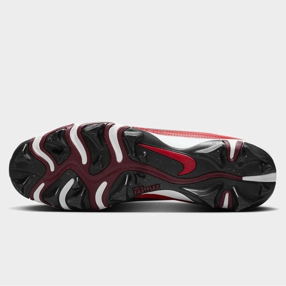 Nike Men’s Alpha Menace 4 Shark Cleats Red Black Size 11.5 - Picture 2 of 9